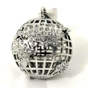  3D World Globe Pendant Silver Plated: Everything Else