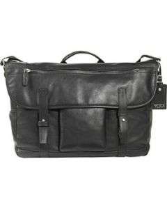 Tumi Laredo Black Leather Messenger Bag #68171 New $495  