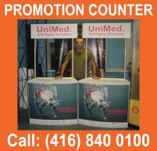 Portable PROMO Table Counter Kiosk Exhibit + FREE PRINT  