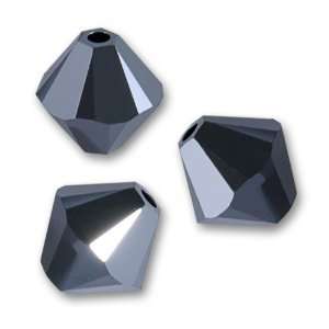   pcs Swarovski Crystal #5328 Bicone 3mm Jet Hematite