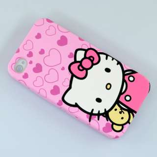   Super Cute Silicone Back Case Cover for iPhone 4 & 4S Pink 0391  