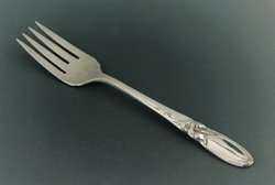 0581 Community White Orchid Silver Plate Salad Fork  