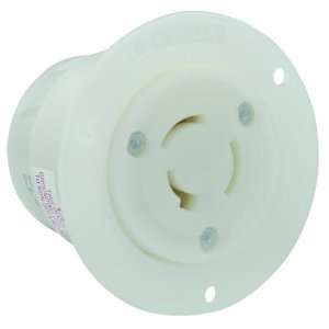 Leviton 3326 C 20 Amp, 125/250 Volt, Flanged Outlet Locking Receptacle 