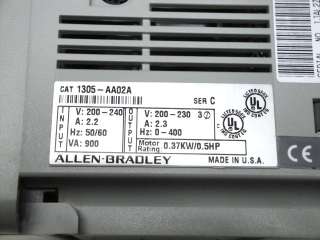 Allen Bradley 1305 AA02A drive 200 230v .5 hp .37KW New  