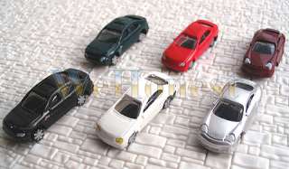 50 pcs N Scale 1/160th Nomally painted Model Cars #C  