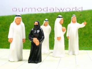 100pcs Arabs painted figures 150 model train people O  