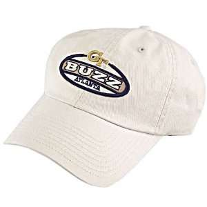 Georgia Tech Yellow Jackets Khaki Vintage Oval Hat:  Sports 