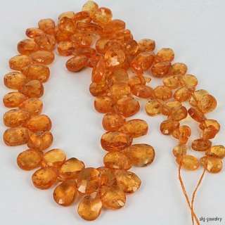 Natural Spessartite Orange Garnet Gemstone Beads  