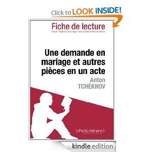 Une demande en mariage et autres pièces en un acte dAnton Tchékhov 