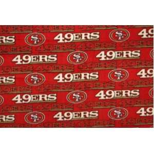   49ers Football Fleece Fabric Print By the Yard: Arts, Crafts & Sewing