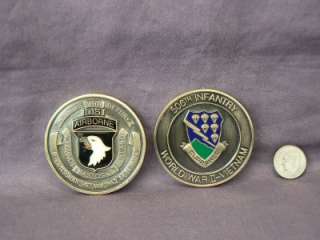 ARMY 506TH INF 101ST AIRBORNE CURRAHEE CHALLENGE COIN  