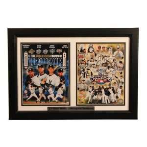   Yankees World Series Champions The Core Four 12x18 DBL Frame: Sports