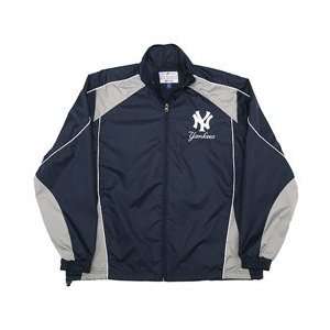  New York Yankees Full Zip Jacket   Navy/Grey Extra Large 