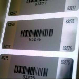   TAMPER EVIDENT VOID BAR CODE LABELS SERIAL NUMBERED: Office Products