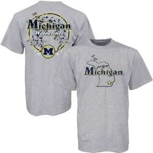  Michigan Wolverines Ash Star T shirt: Sports & Outdoors