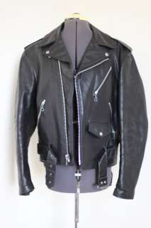 10/10 MEN VINTAGE SCHOTT PERFECT Motorcycle Jacket 618 BIKER Leather 