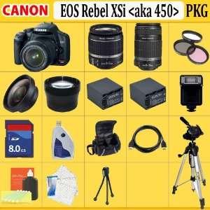   Lens + Canon 55 250mm Is Lens + SSE PRO Shooter Battery, Lens & Flash
