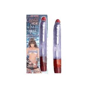  Red Tipped Crystal Ice Slim Vibrater Slider Health 
