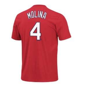    Majestic St. Louis Cardinals Yadier Molina Tee: Sports & Outdoors