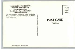 Postcard Governors Circle..Danville,Kentucky/KY  