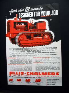 Allis Chalmers HD 15 Tractor 1951 print Ad  