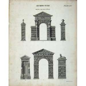  Encyclopaedia Britannica Architecture Design Gate Piers 