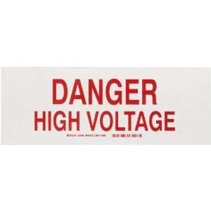   On White Color Electrical Hazard Sign, Legend Danger High Voltage