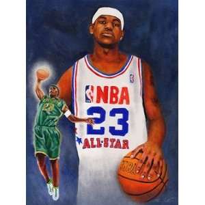  LaBron James Cleveland Cavaliers #1 Small Giclee Sports 