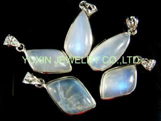 10ct 925 silver AA grade natural moonstone bead pendant  