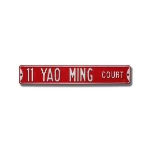  11 Yao Ming Court Ct Sign 6 x 36 NBA Basketball Street 