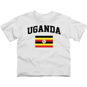  Uganda Youth Flag T Shirt   White: Sports & Outdoors