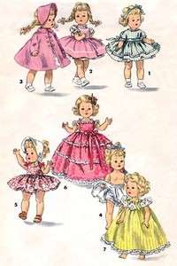 VINTAGE 8 GINNY MUFFIE DOLL CLOTHES PATTERN 1372  