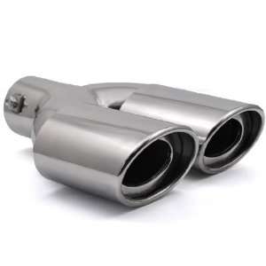  Racing Sport Turbo 304 Stainless Steel Polished Oval Shape 