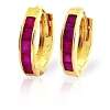 14k solid gold hoop earring with natural rubies our price $ 187 59