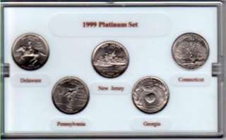Us Mint 50 State Quarters 1999 P Platinum Edition Fr Sh  