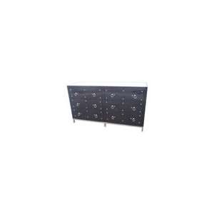 Worlds Away Studly Dresser in Black Lacquer Furniture 