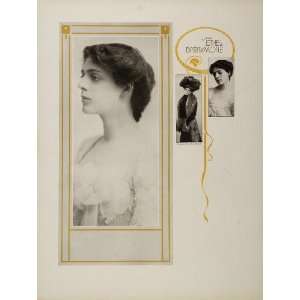  1910 Ethel John Barrymore Actress W. H. Bradley Print 