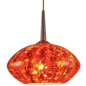  Pandora LED MP2 Pendant with Garnet Glass Finish: Bronze 