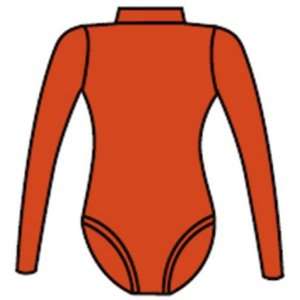  Cheer Fantastic Cheerleaders Turtleneck Bodysuits ORANGE 