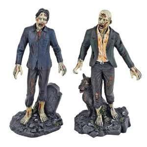  Xoticbrands Walking Living Dead Zombie Statue Set   2 Sets 