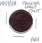 1859 Canada Large Cent World Coins  