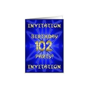  102 Years old Birthday Party invitation Card Toys & Games