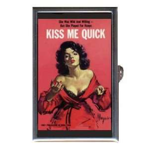 KISS ME QUICK SEXY PIN UP PULP Coin, Mint or Pill Box 