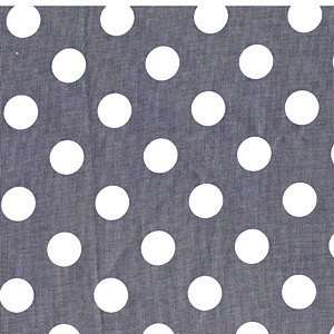  Quarter Dot Gray with White Dots Fabric Two Yards (1.8m 
