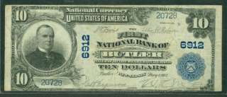 10.00 National Bank Note, First NB BUTLER New Jersey, 1902, Fr. #624 