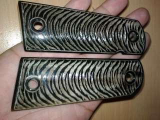   hand carving grips fit Colt 1911 & Clones Cut ambi safety #38  
