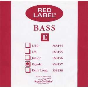 Super Sensitive Red Label 8157 Bass E String, Regular 3/4 