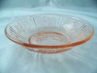 FEDERAL GLASS SHARON CABBAGE ROSE PINK 5 BERRY BOWL(s)  