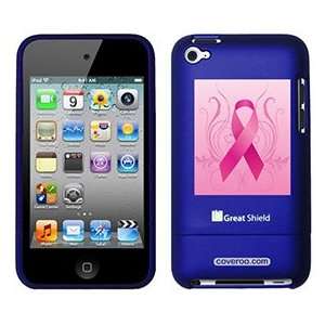    Pink Ribbon Swirl on iPod Touch 4g Greatshield Case: Electronics
