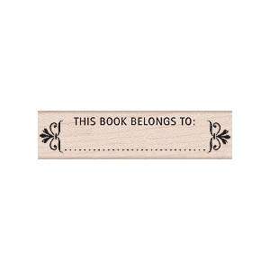 This Book Belongs To Bracket Wood Mounted Rubber Stamp 